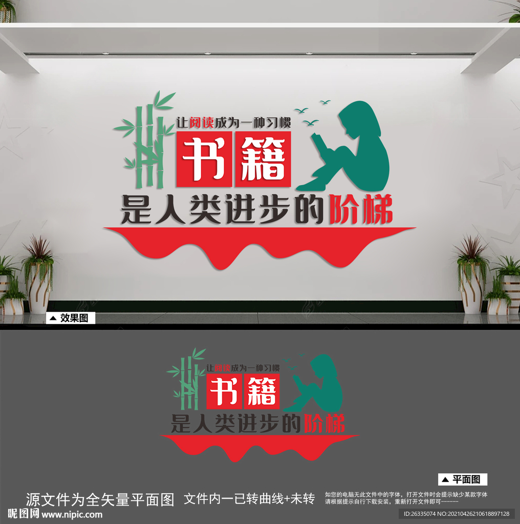 阅览室文化墙