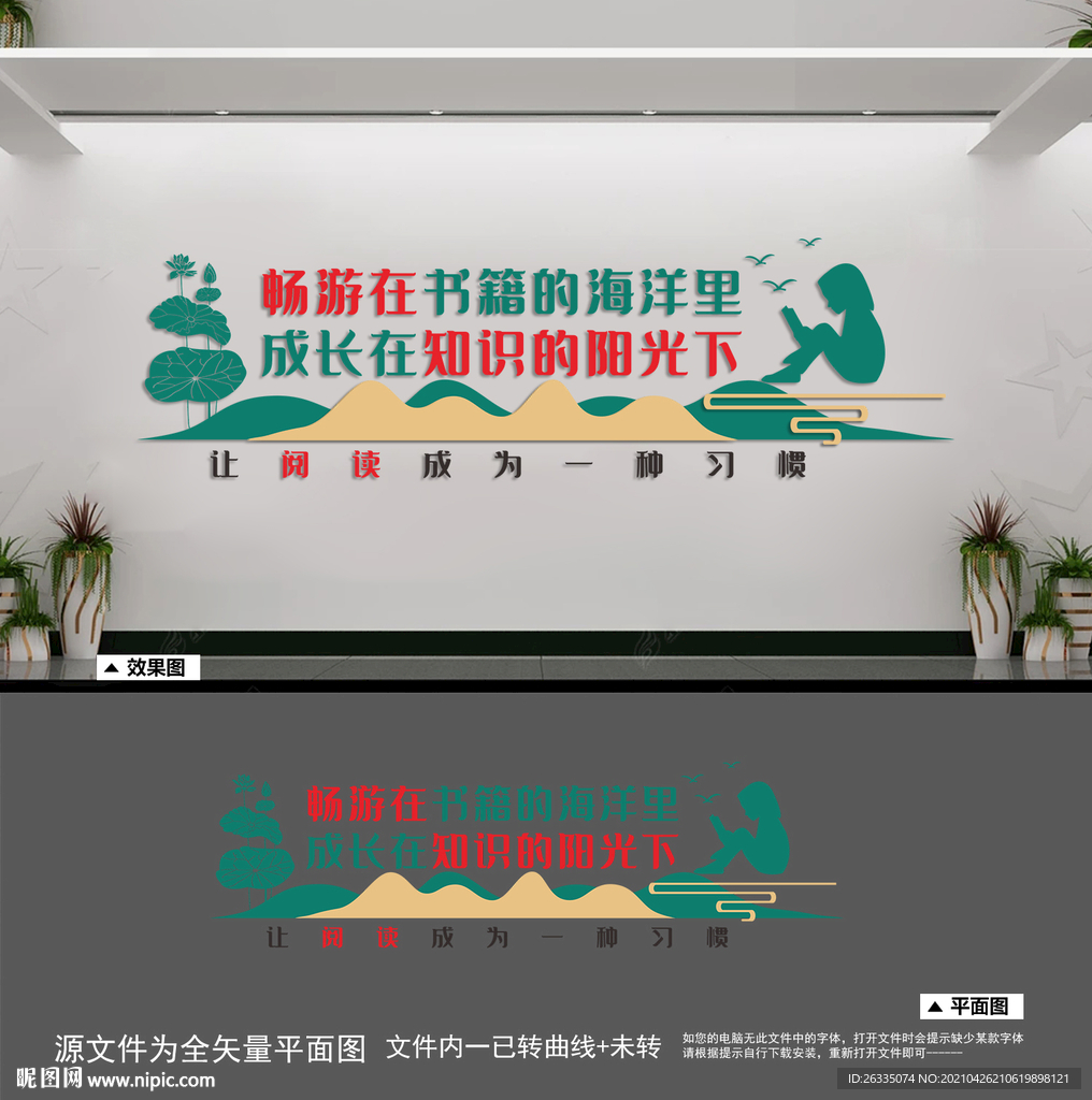 阅览室文化墙