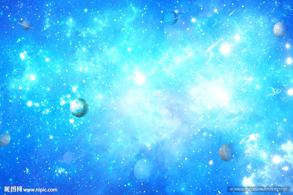蓝色宇宙星空背景