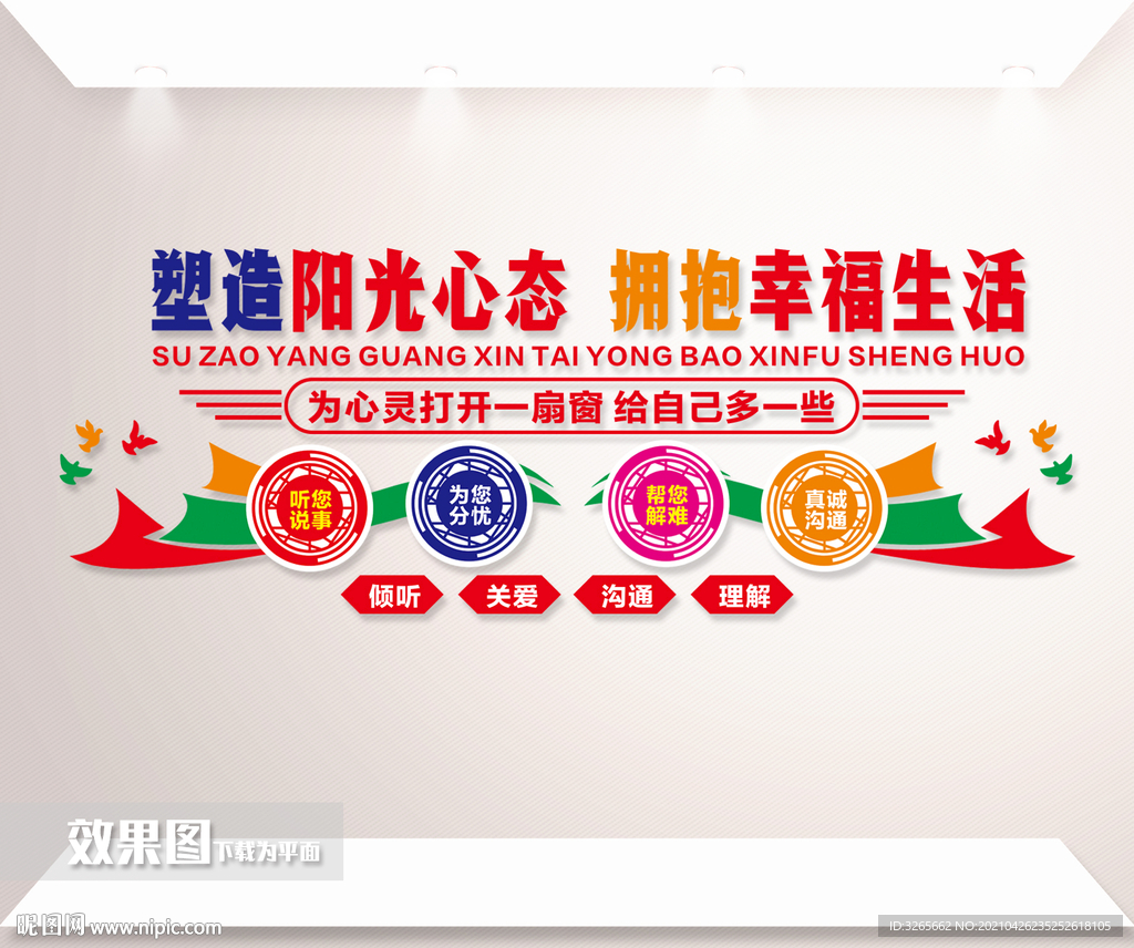 谈心室文化墙标语