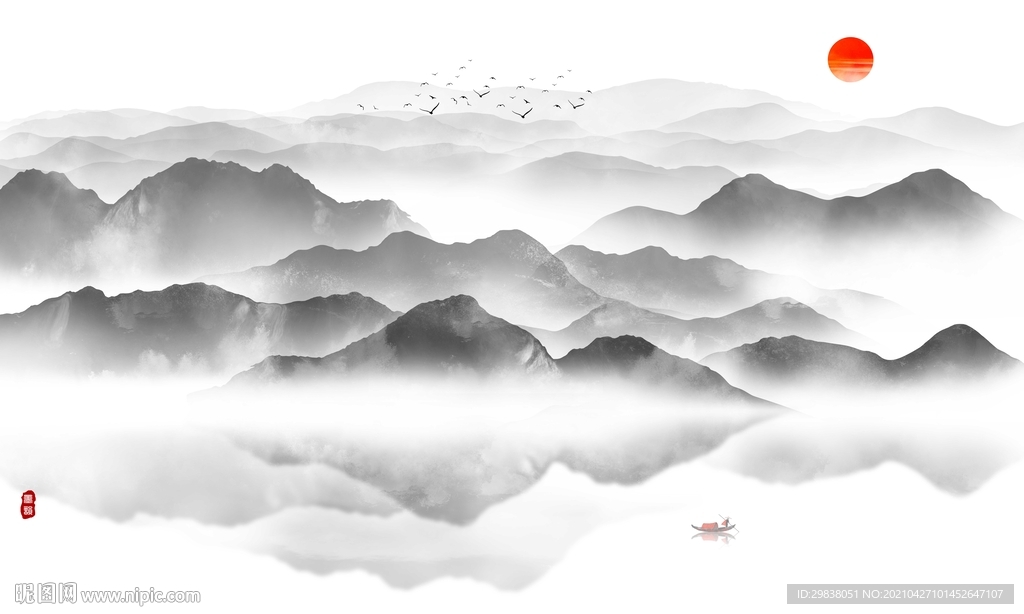 新中式水墨画