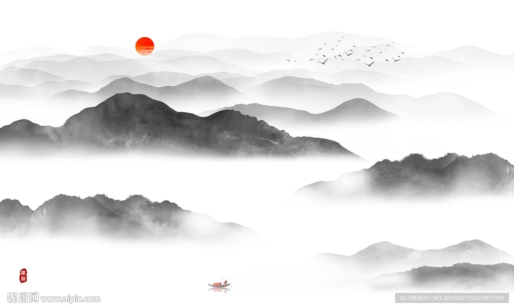 新中式山水画