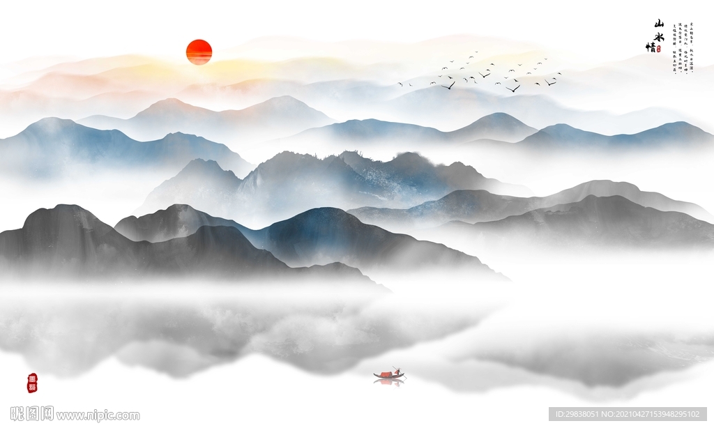 禅意水墨山水