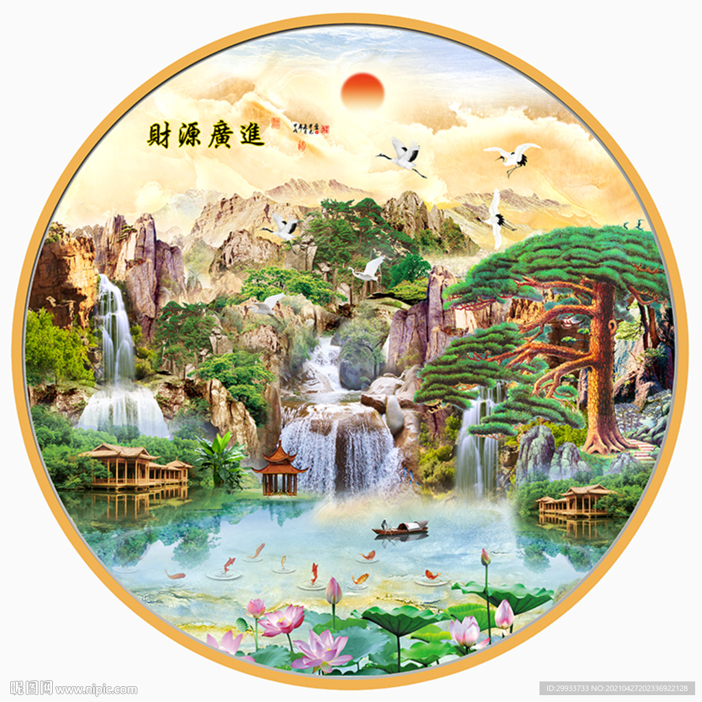 中式风景山水挂画