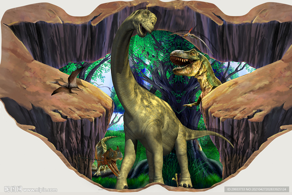 侏罗纪3d恐龙地板