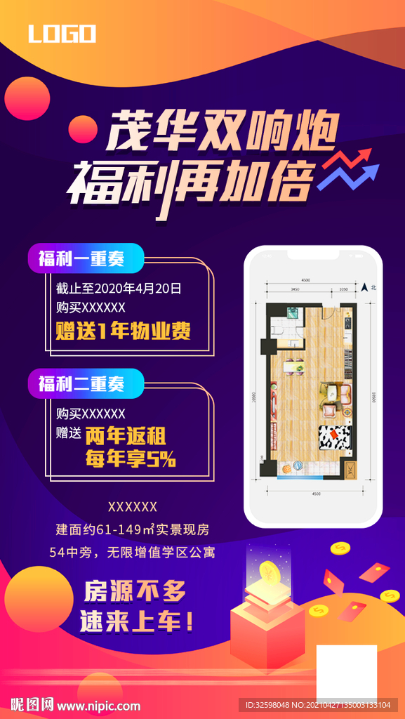 热销福利户型海报