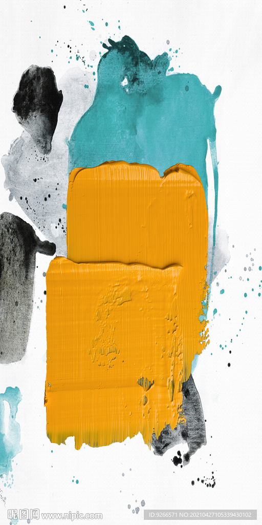 抽象手绘 水墨 玄关画 装饰画