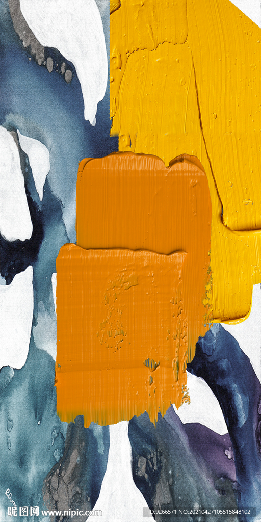 抽象手绘 水墨 玄关画 装饰画