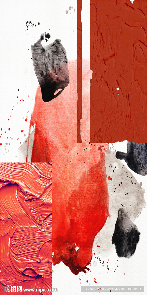 抽象手绘 水墨 玄关画 装饰画