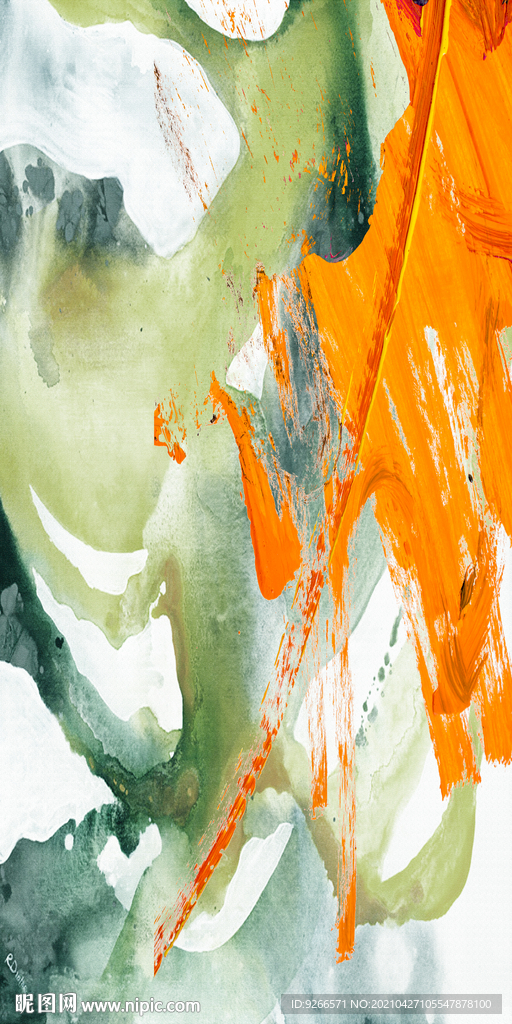 抽象手绘 水墨 玄关画 装饰画