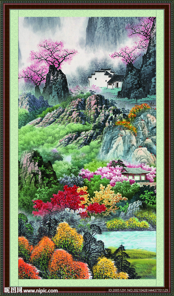 竖幅山水