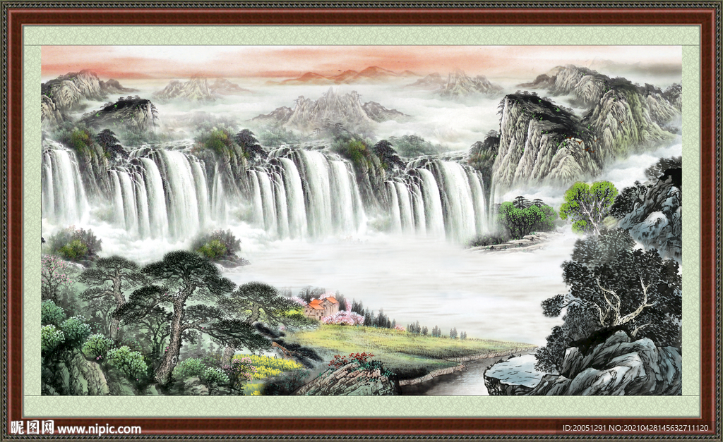 聚财山水画