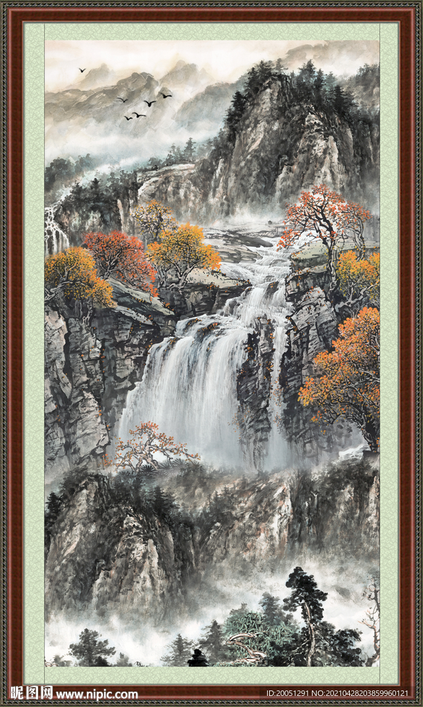 八方聚财山水