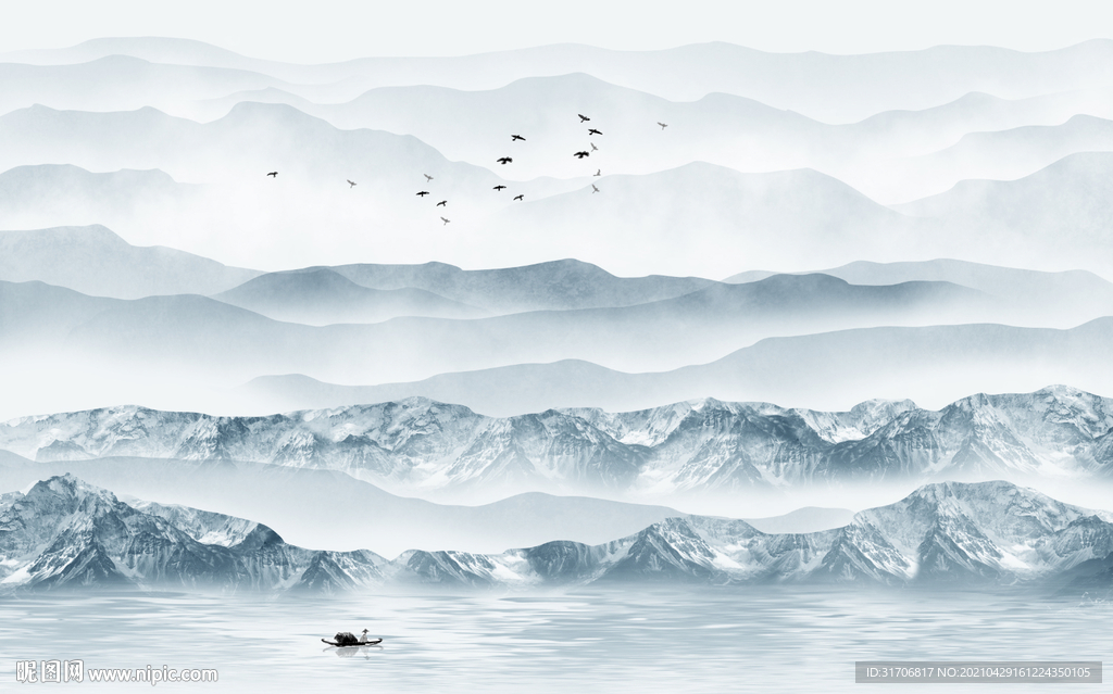 水墨山水画