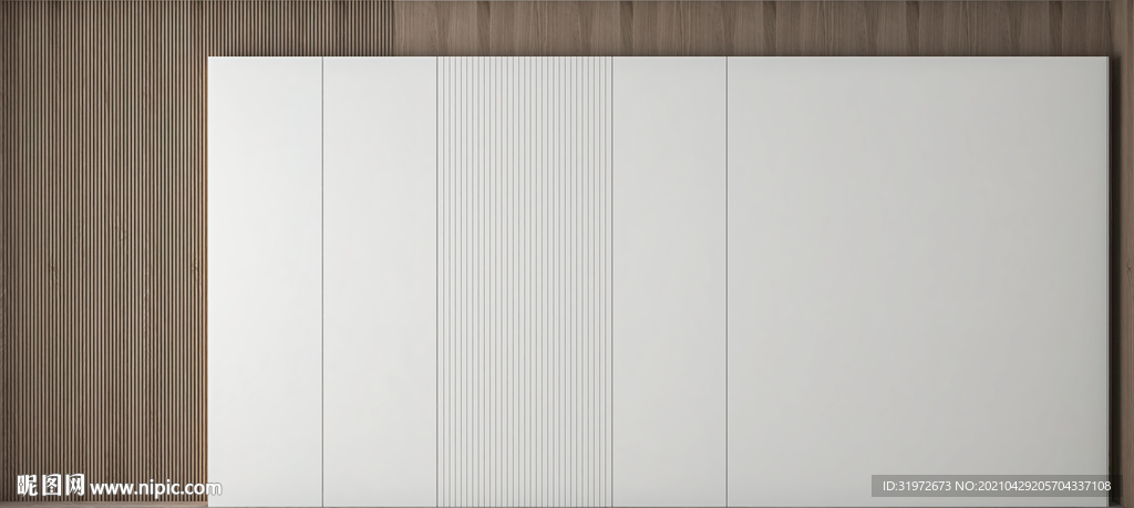 现代意式极简客厅沙发3D背景墙