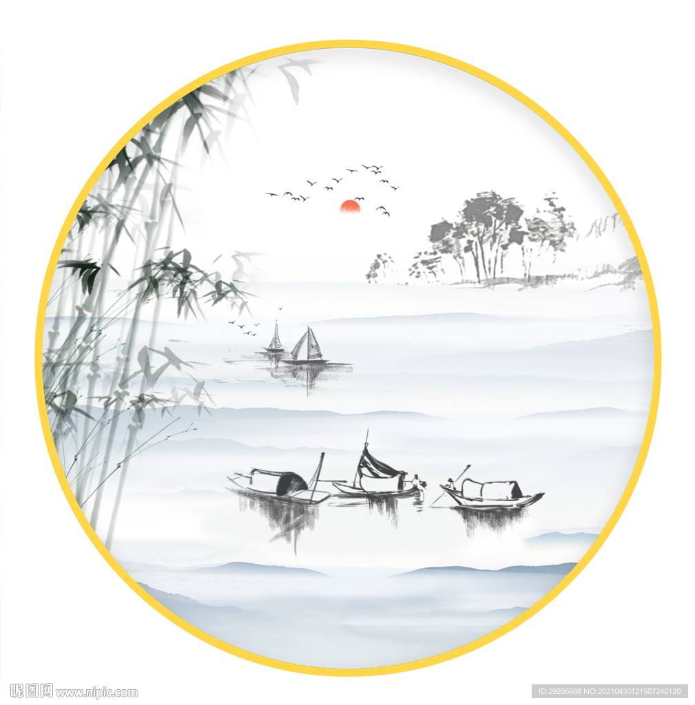中式山水画