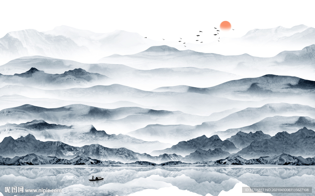 水墨山水画