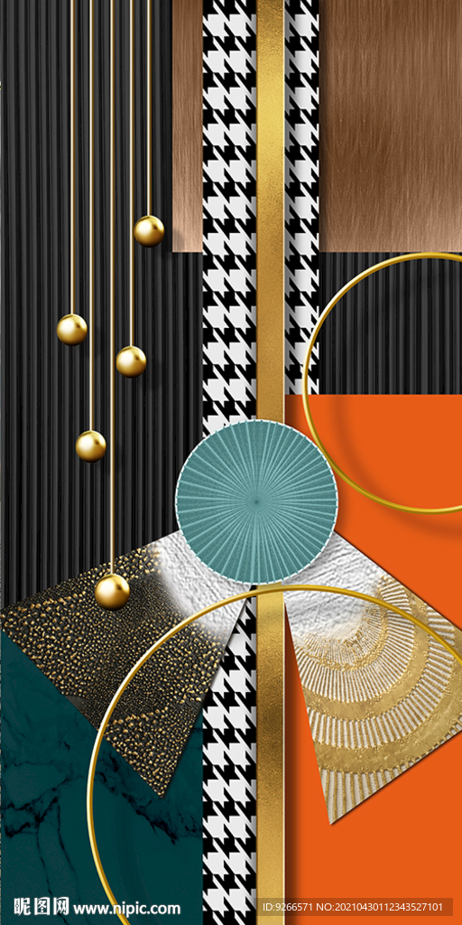 抽象玄关装饰画