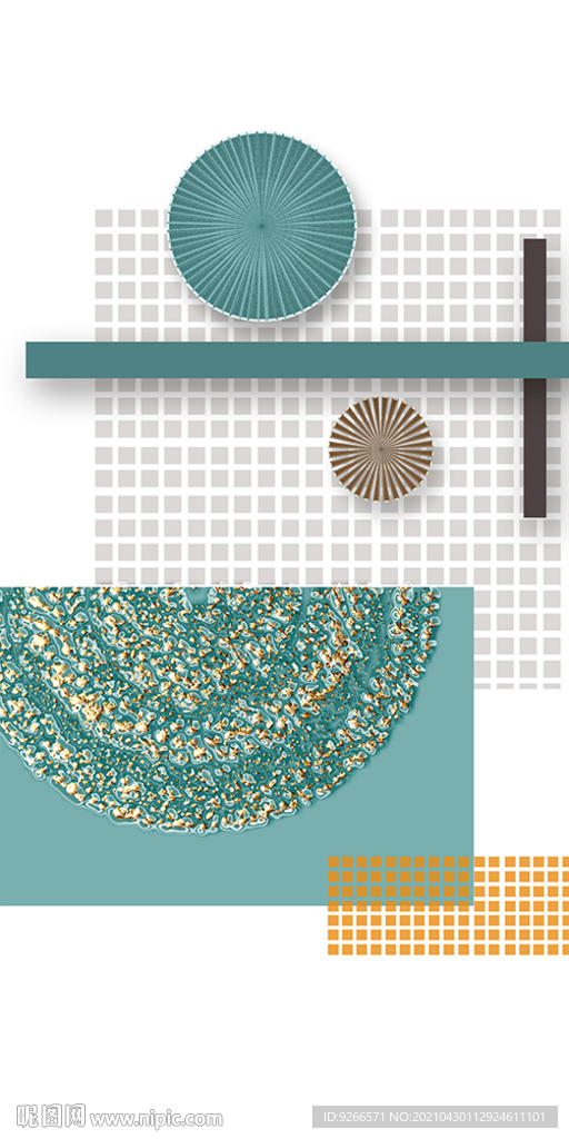 抽象 几何 玄关装饰画