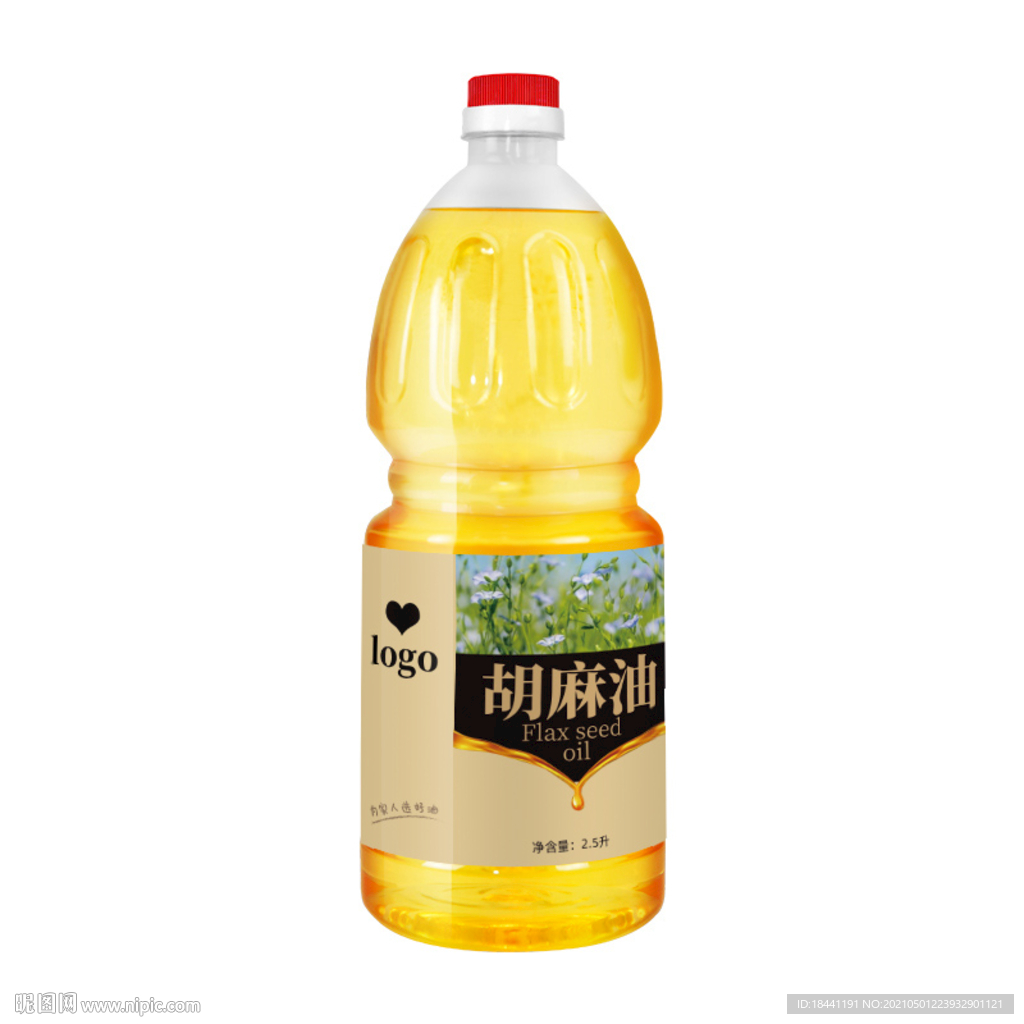 亚麻籽油包装 上传是平面图 