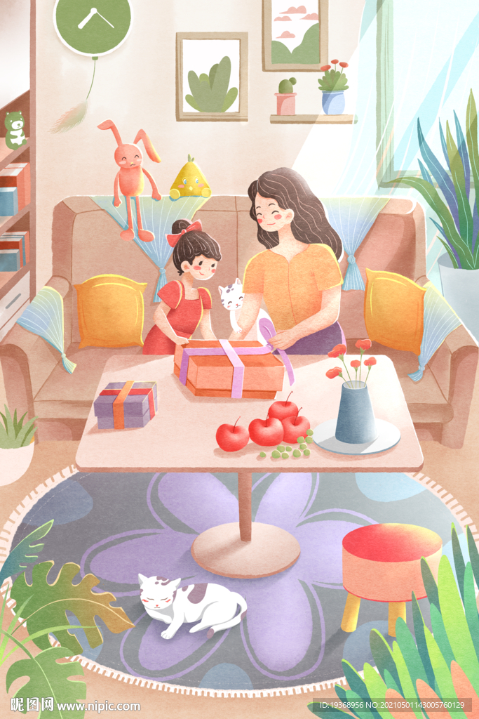 母亲节插画