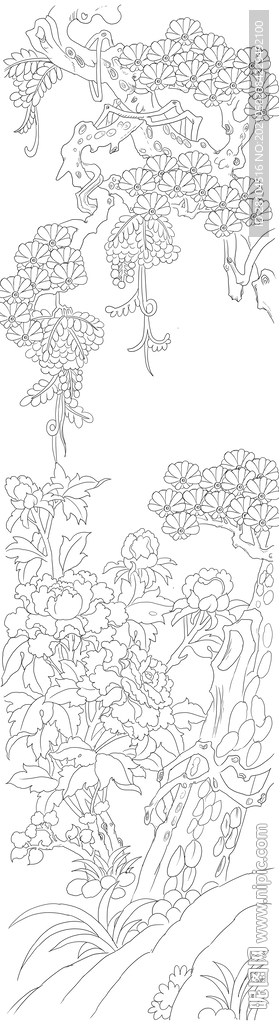 白描植物