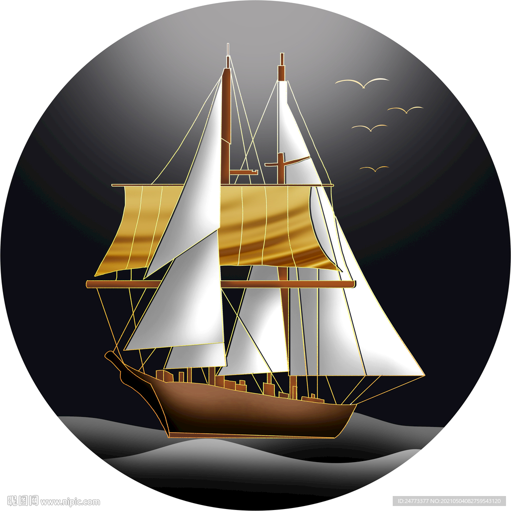 一帆风顺装饰画