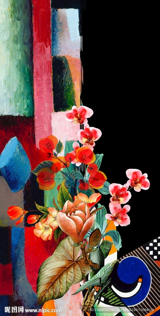 连衣裙定位花