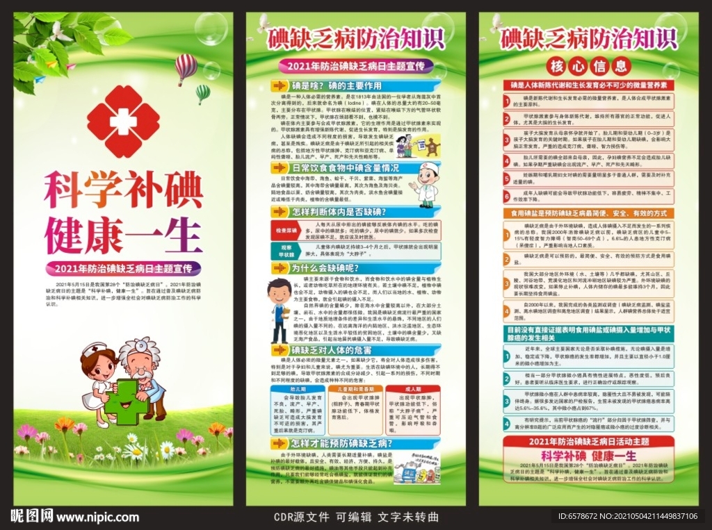 碘缺乏病日X展架