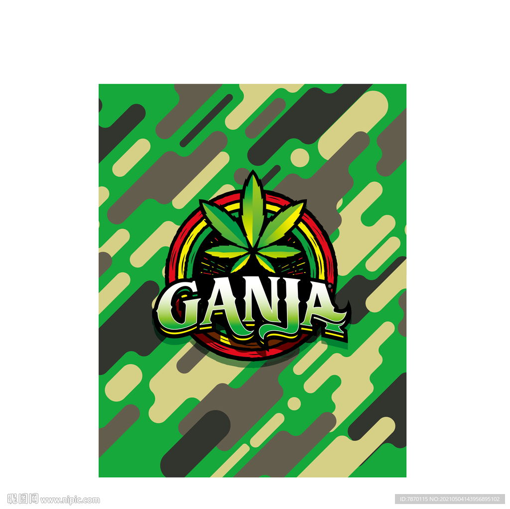 GANJA 绿叶 叶子 