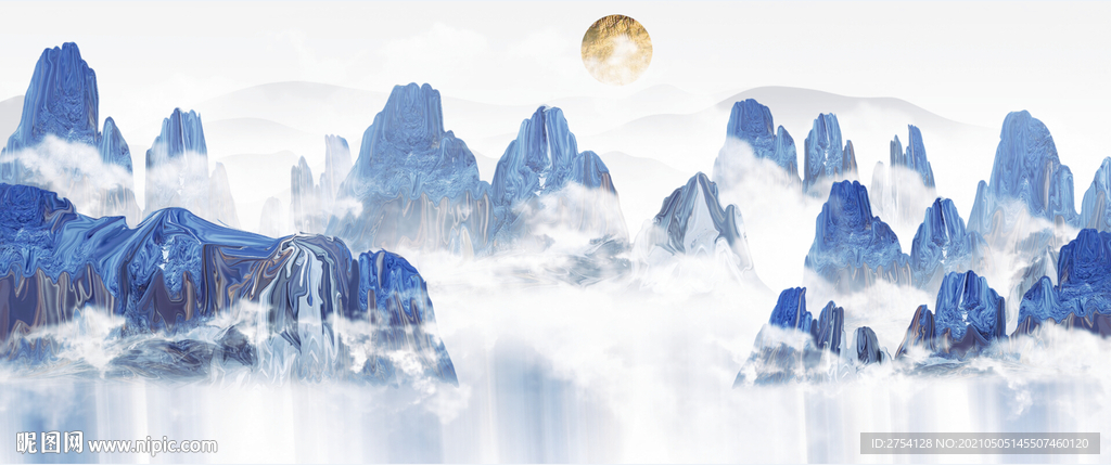 山水画 新中式 晶瓷画