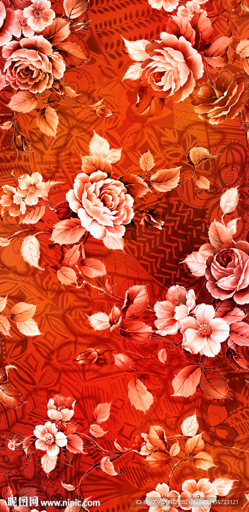 玫瑰花暗花纹