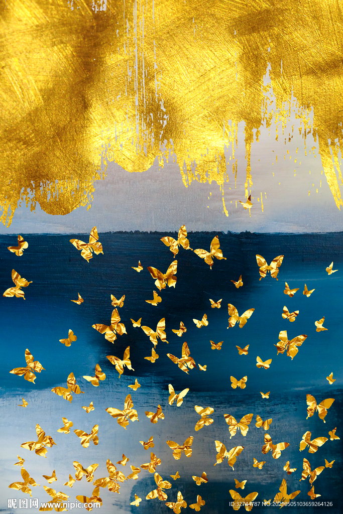 金色蝴蝶群