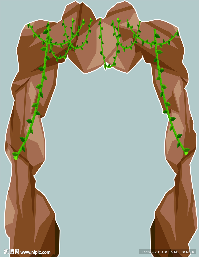 卡通山洞 卡通石头