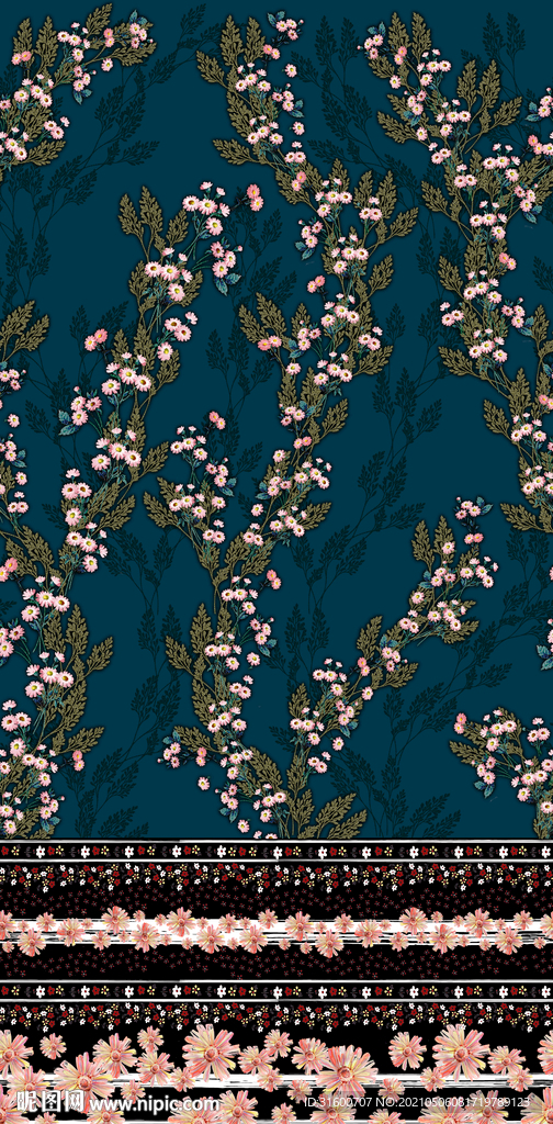 条纹定位小碎花