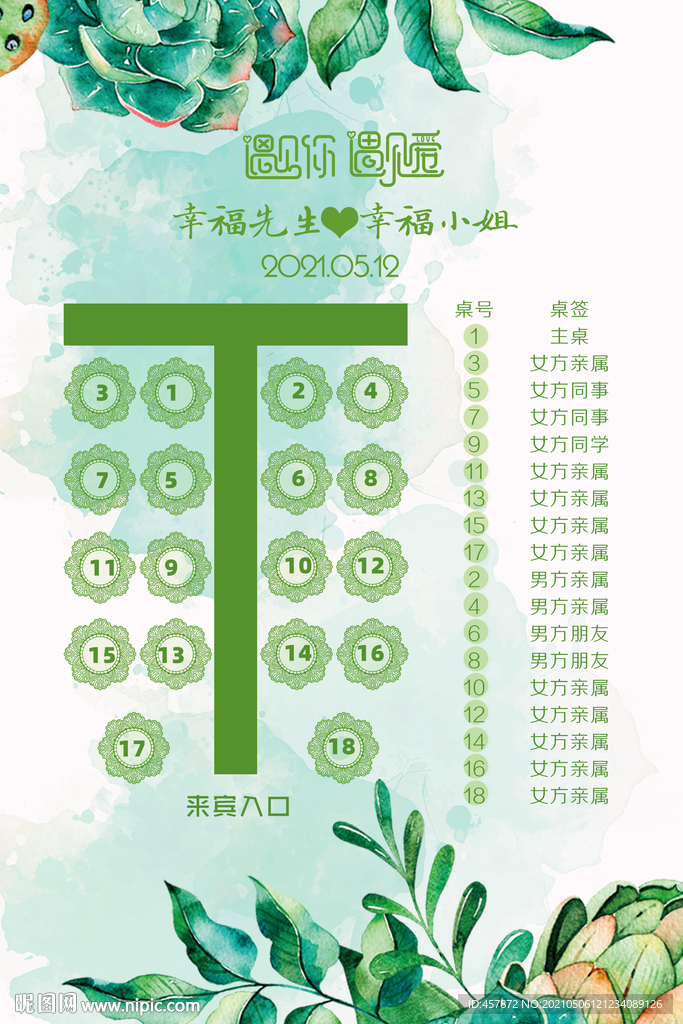 婚礼排桌