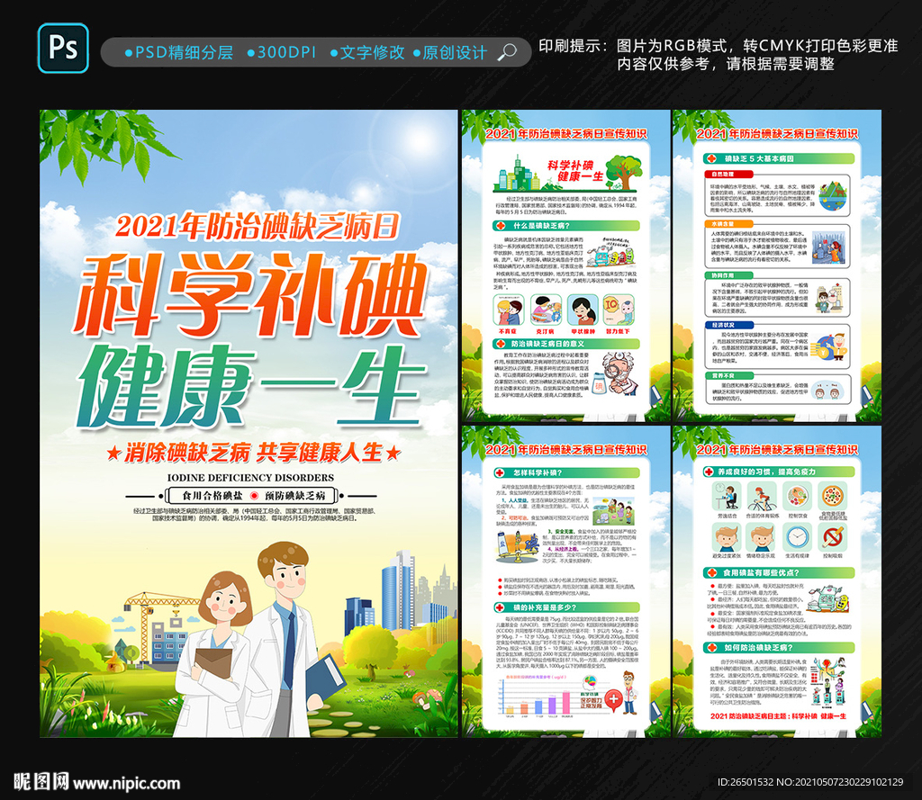 防治碘缺乏病日展板
