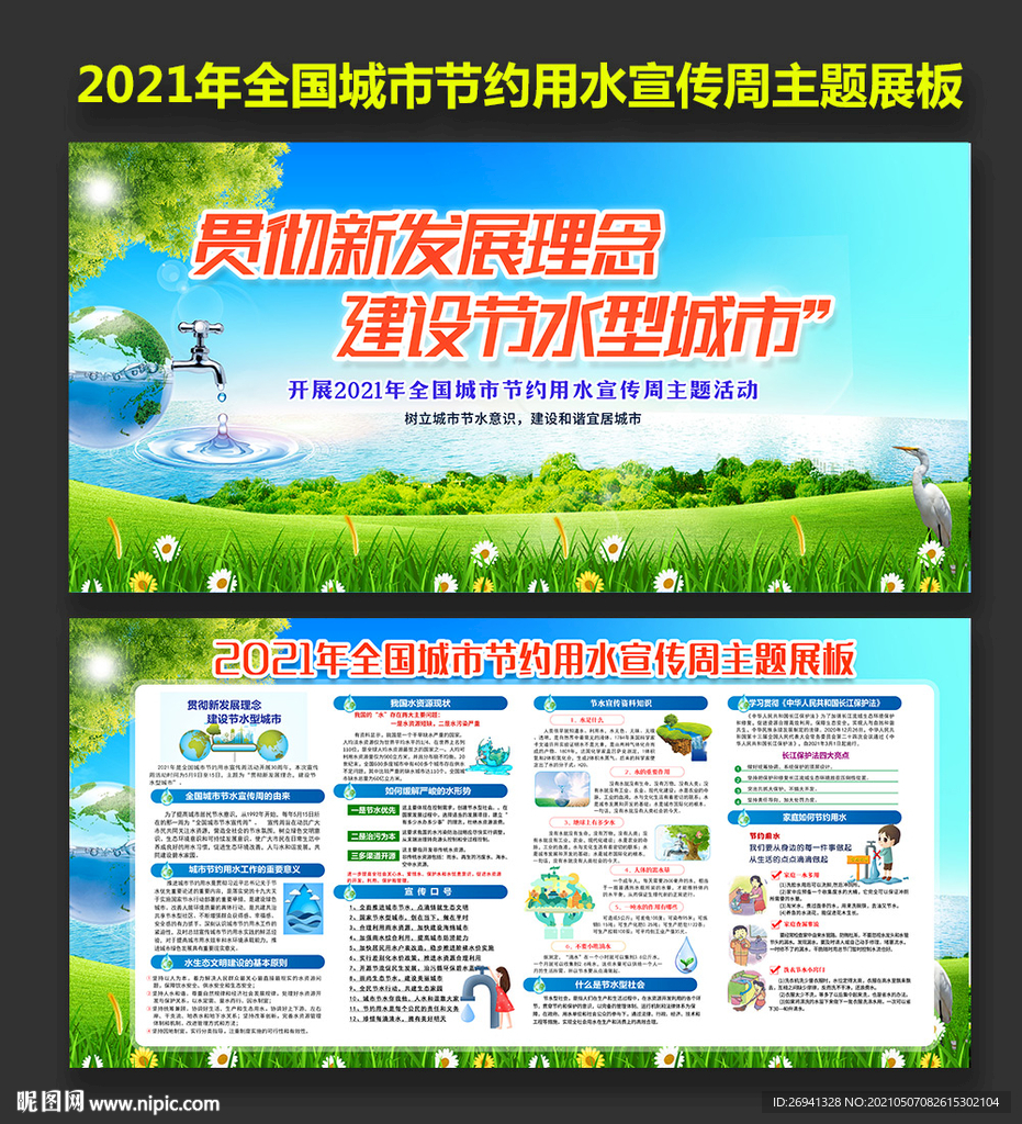 2021全国城市节水宣传周板报