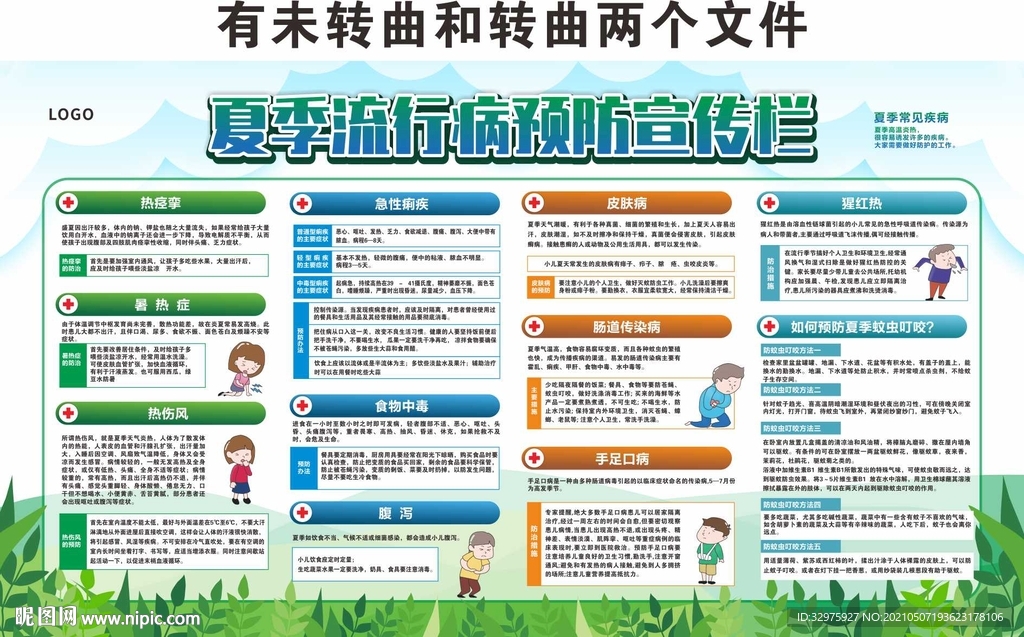 夏季流行病预防宣传栏