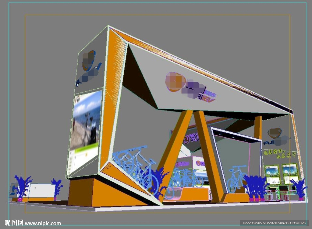 展台 3d展览设计 展台设计 