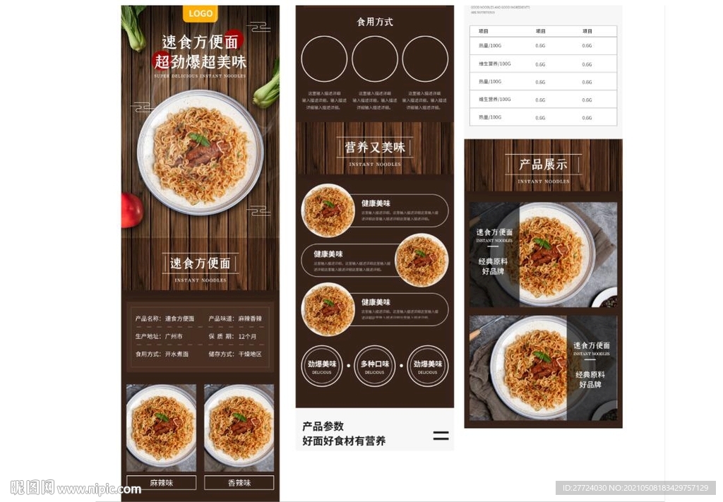 拉面详情页 意大利面详情