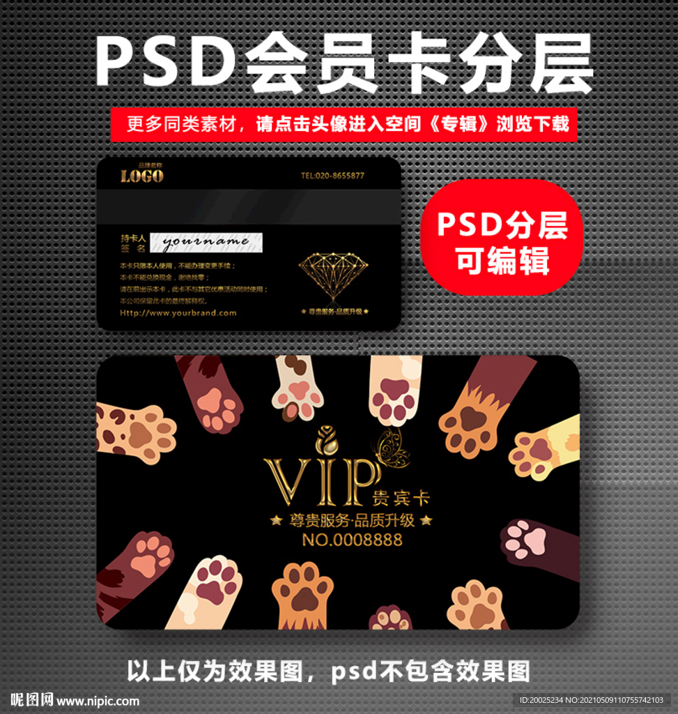 宠物会员VIP卡  