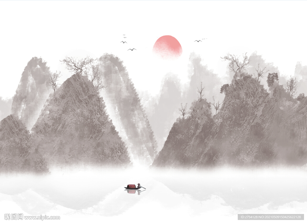 山水画 晶瓷画 新中式