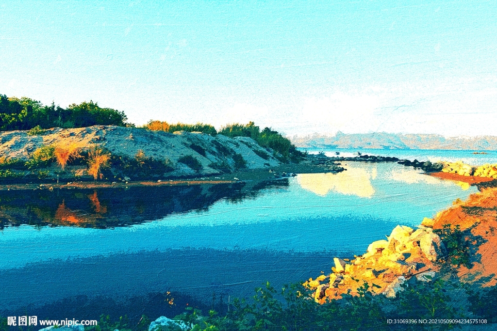 6090厘米装饰油画素材可印刷