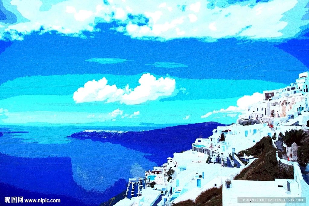6090厘米装饰油画素材可印刷