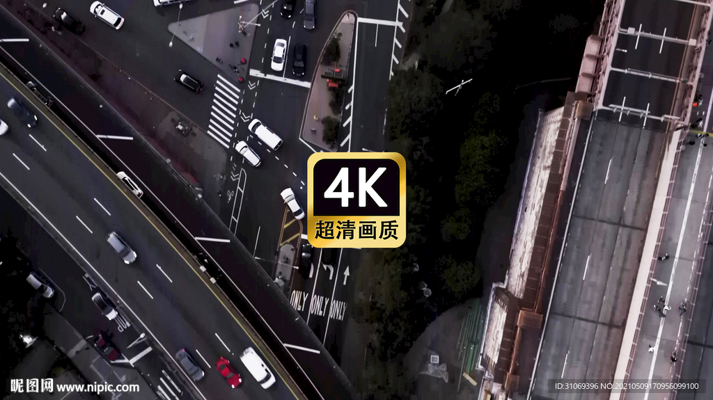 航拍现代城市群街道夜景