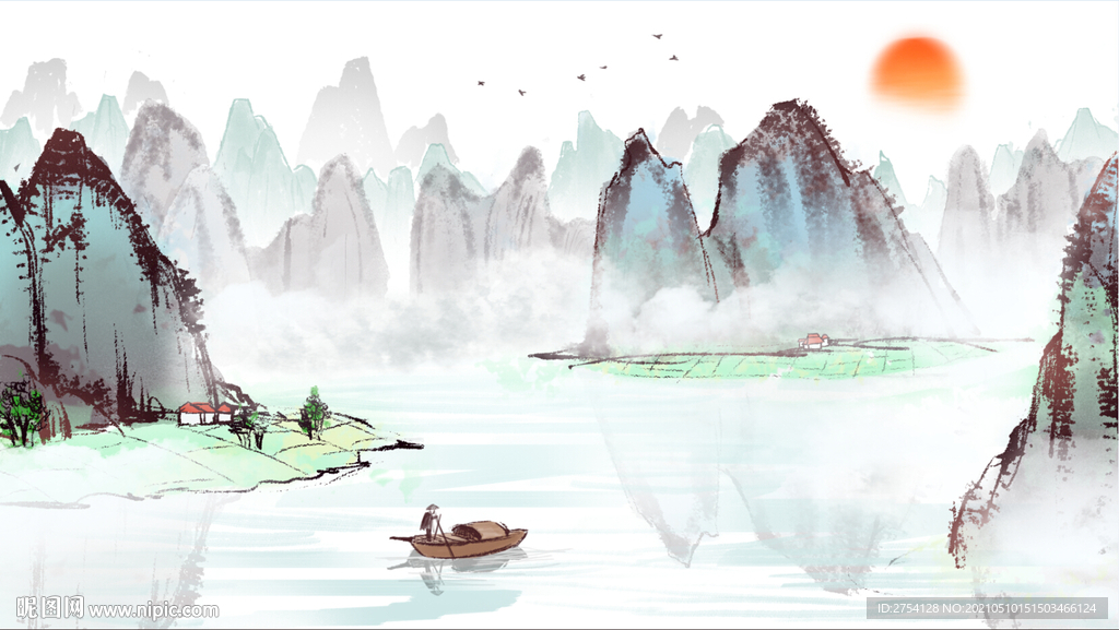 山水画 晶瓷画 新中式