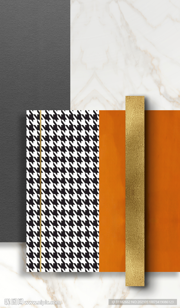 抽象马术人物三联装饰画