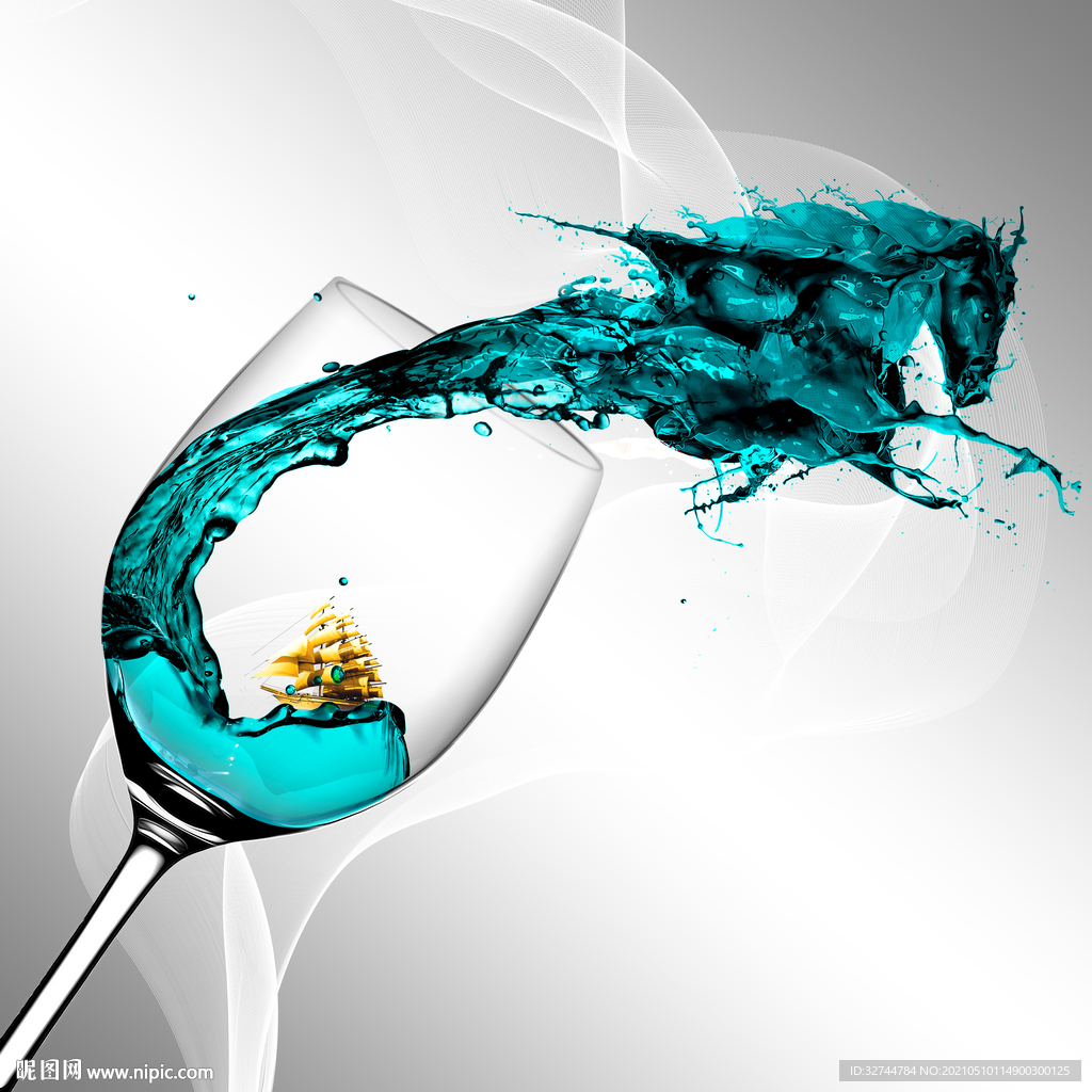 高脚杯帆船玄关