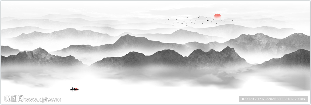大幅山水画